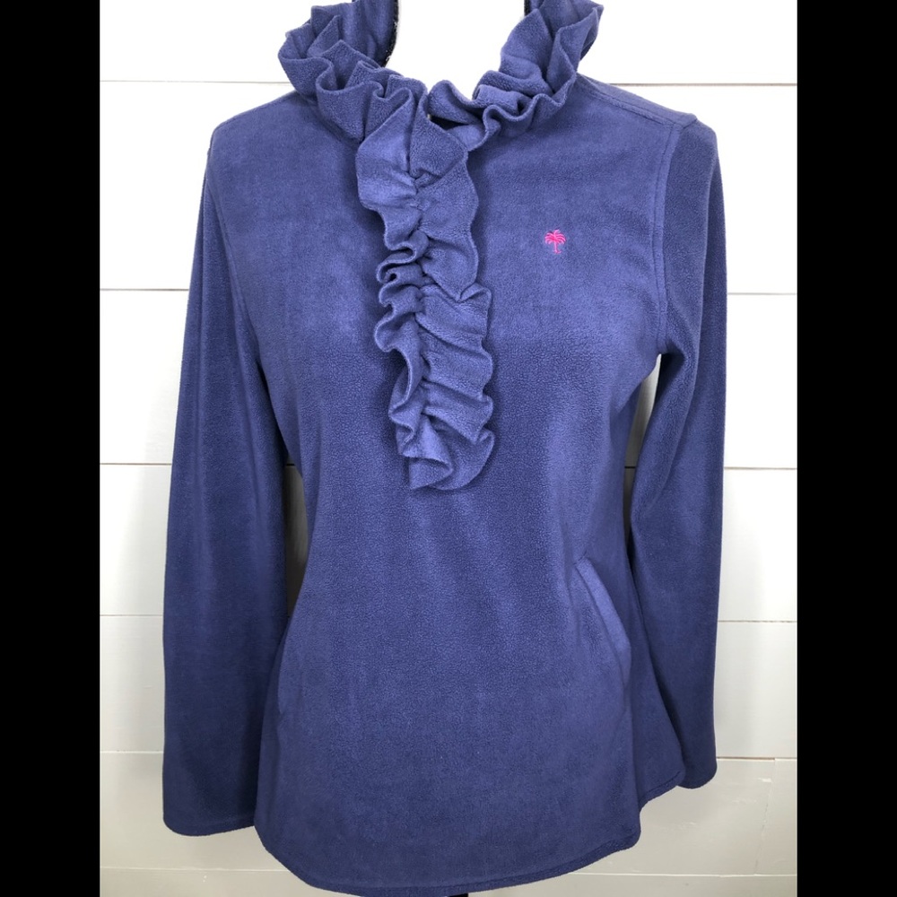 Lilly Pulitzer Ruffle Fleece pullover sweater